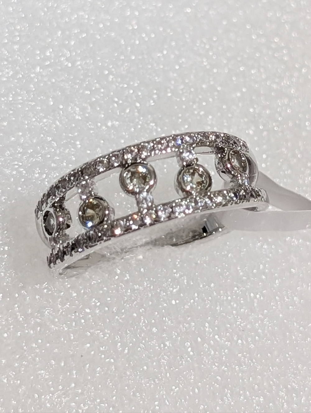 NWT Bomb Party "Glam Doll" RBP5658 LC Morganite CZ Crystals Size 10 Ring